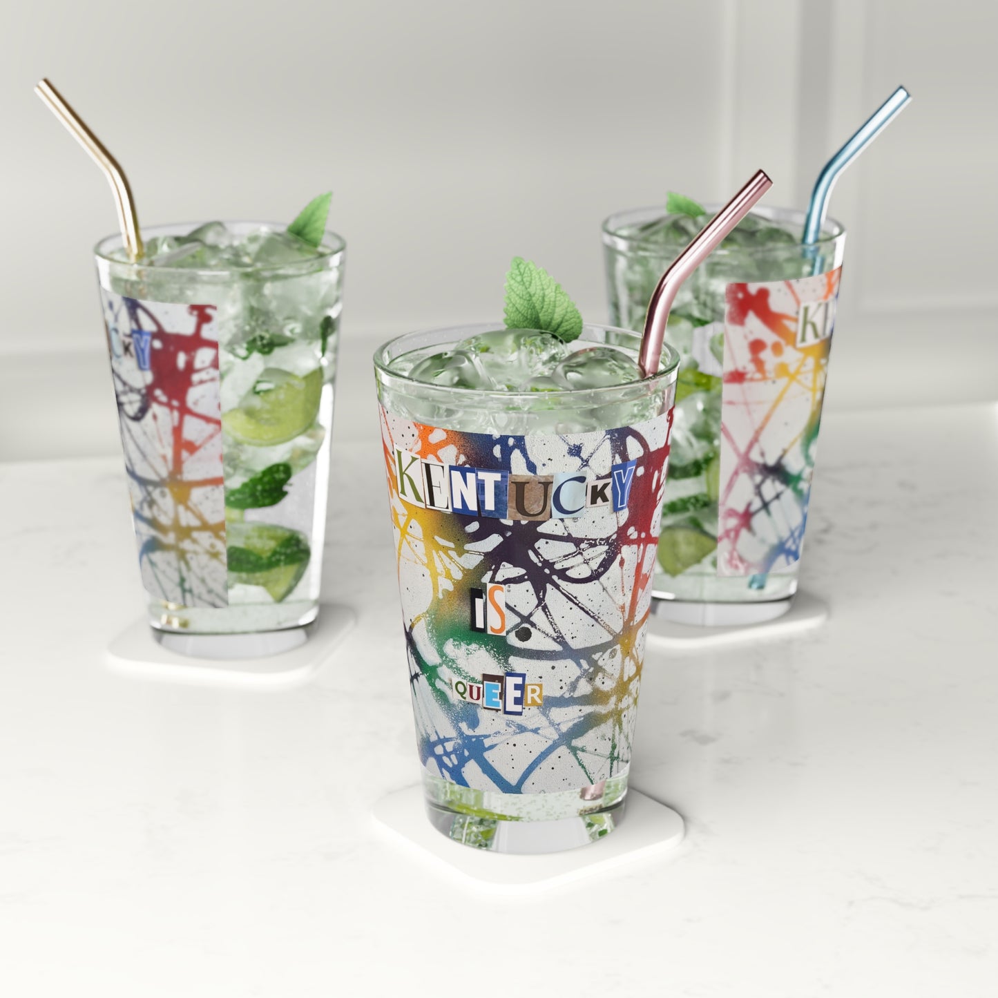 KY is Queer Pint Glass, 16oz